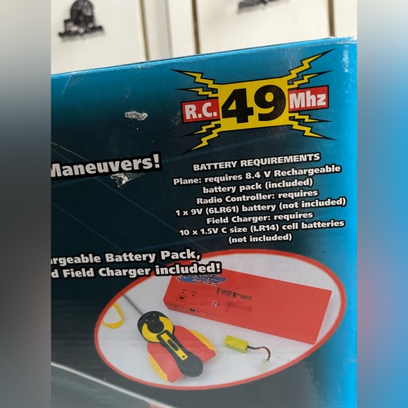 New Vintage 2003 Hasbro Power Air Surfer SkyWolf RC Toy Remote Control Airplane - Picture 6 of 10